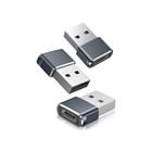 Adapter USB-C Buchse auf USB-A Stecker grau