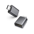 Adapter USB-C Stecker auf USB-A Buchse grau (VPE=2 Stück)