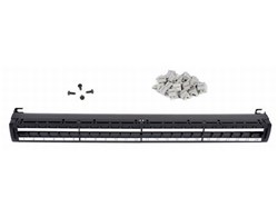 M2400-1U-GS - 1HE U/UTP 24 P Modular Panel (flat)
