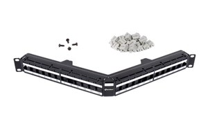 M2400A-1U-GS - 1HE U/UTP 24 P Modular Panel (angled)